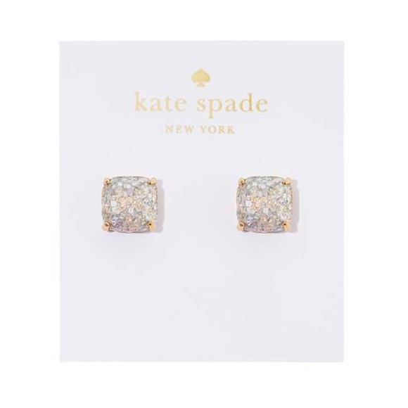✨KATE SPADE✨ Opal Gold Square Stud Earrings - Picture 2 of 8